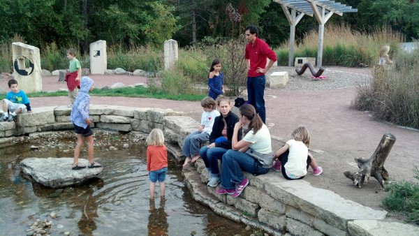 Visiting and Playing Near and in the 'Pond'
