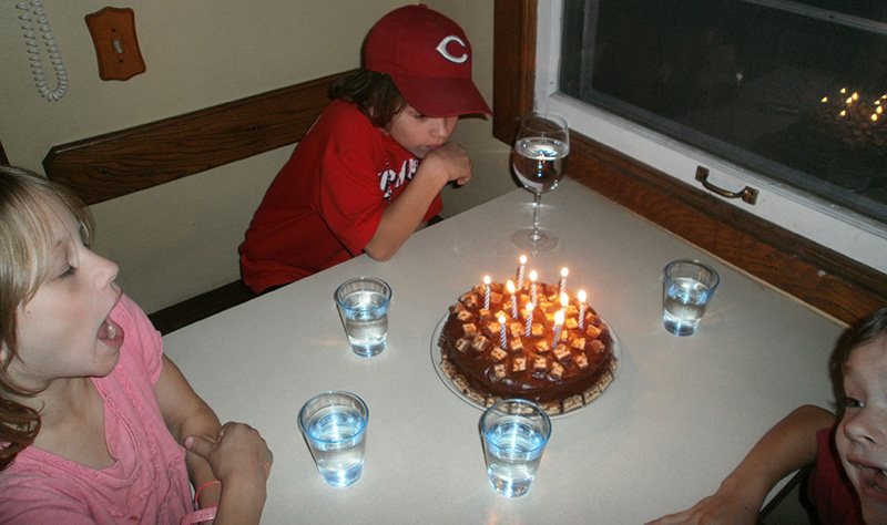 Andrew Blowing Out His Candles
