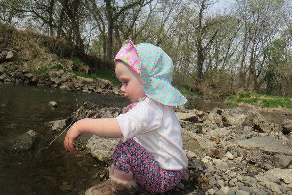 Lucia Playing in the Creek