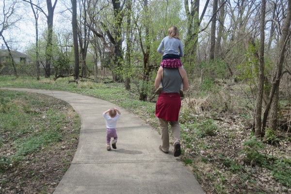 Lucia, Mari, & Rob Walking Home