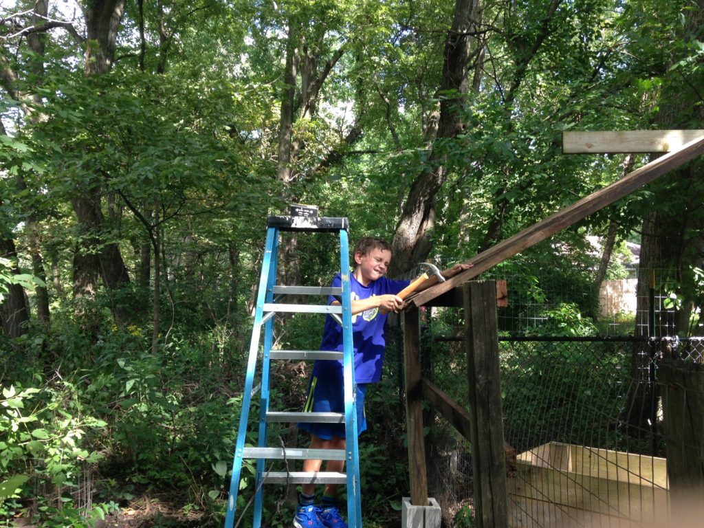Elliot Hammering Away